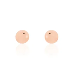 Boucles D'oreilles Puces Fidelia Boule Or Rose