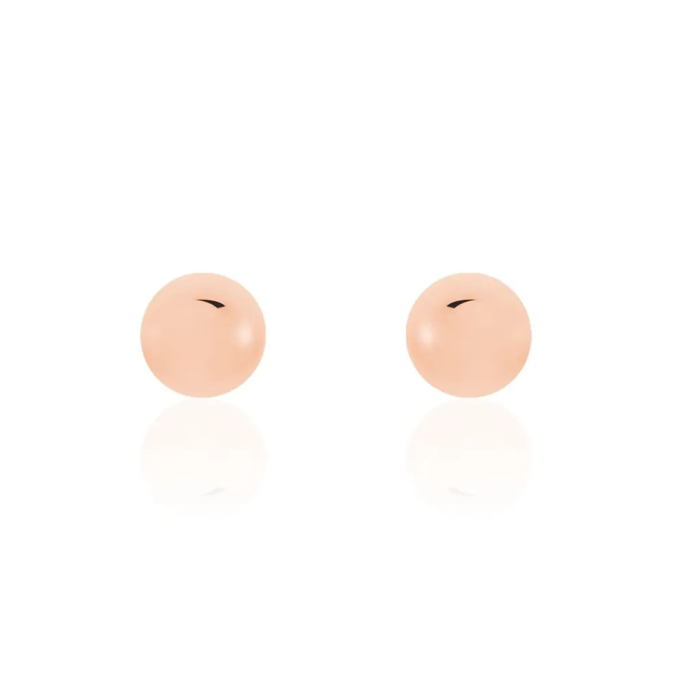 Boucles D'oreilles Puces Fidelia Boule Or Rose