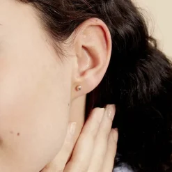 Boucles D'oreilles Puces Fidelia Boule Or Jaune