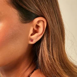 Boucles D'Oreilles Puces Fingall Or Jaune Oxyde De Zirconium