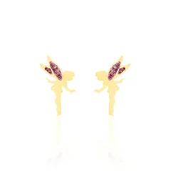 Boucles D'oreilles Puces Feelia Or Jaune