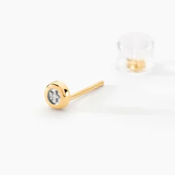 Boucles D'oreilles Puces Fatiana Or Jaune Diamant