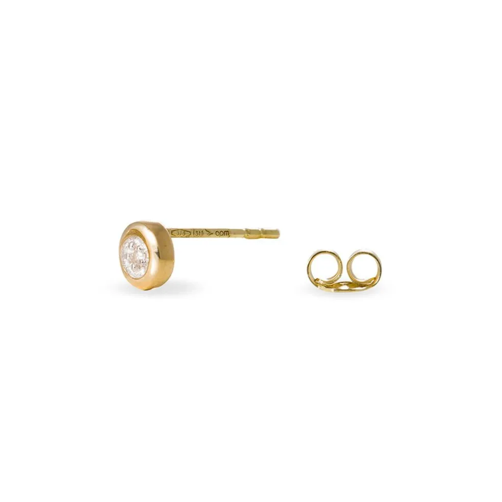 Boucles D'oreilles Puces Fatiana Or Jaune Diamant