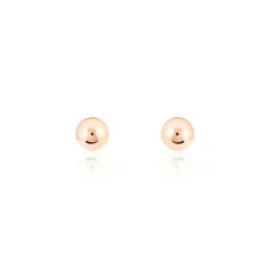 Boucles D'oreilles Puces Fidelia Boule Or Rose