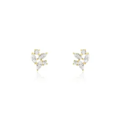 Boucles D'oreilles Puces Glorinda Or Jaune Oxyde De Zirconium