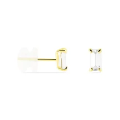 Boucles D'oreilles Puces Giroflee Or Jaune Oxyde