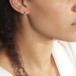 Boucles D'oreilles Puces Galya Or Blanc Diamant