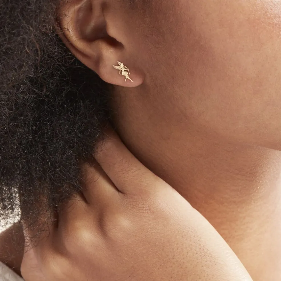 Boucles D'oreilles Puces Gabinienne Fee Or Jaune