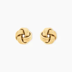 Boucles D'Oreilles Puces Ganesh Or Jaune