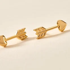 Boucles D'oreilles Puces Hannie Plaqué Or Jaune