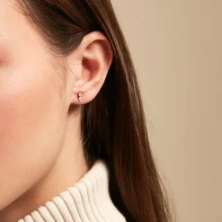 Boucles D'oreilles Puces Huey Or Jaune Oxyde De Zirconium