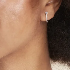 Boucles D'oreilles Puces Harrow Argent Blanc Oxyde De Zirconium