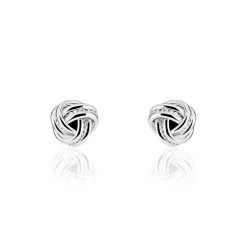Boucles D'oreilles Puces Iloa Argent Blanc