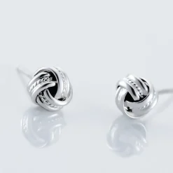 Boucles D'oreilles Puces Iloa Argent Blanc
