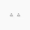 Boucles D'oreilles Puces Ina Argent Blanc