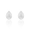 Boucles D'oreilles Puces Izia Or Blanc Diamant