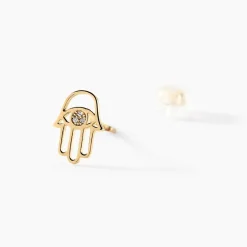 Boucles D'oreilles Puces Jamal Or Jaune Diamant