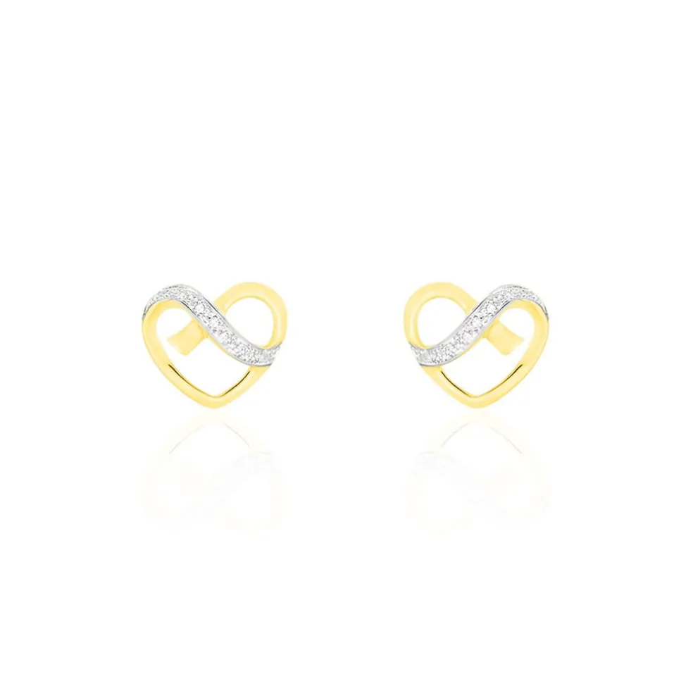 Boucles D'oreilles Puces Juliane Or Jaune Diamant