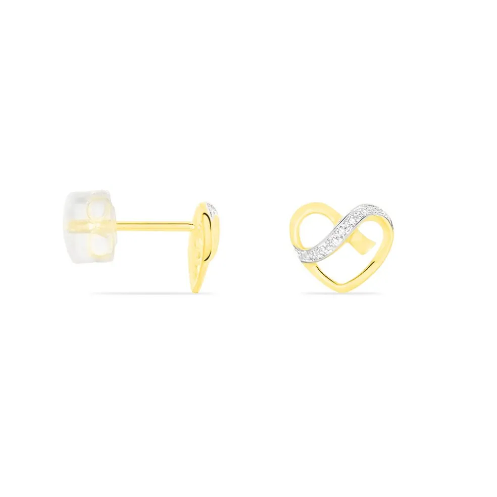 Boucles D'oreilles Puces Juliane Or Jaune Diamant