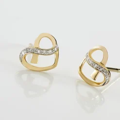 Boucles D'oreilles Puces Juliane Or Jaune Diamant