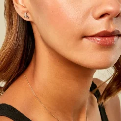 Boucles D'Oreilles Puces Jolyon Or Jaune Diamant