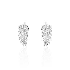 Boucles D'oreilles Puces Jade Argent Blanc Oxyde De Zirconium