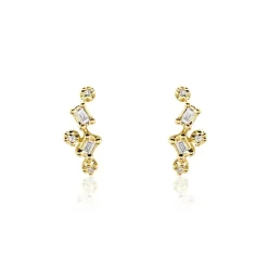 Boucles D'oreilles Puces Joy Or Jaune Diamant