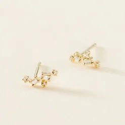 Boucles D'oreilles Puces Joy Or Jaune Diamant