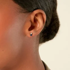 Boucles D'Oreilles Puces Jetta Or Jaune Oxyde De Zirconium