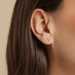 Boucles D'oreilles Puces Kukka Or Jaune