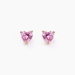 Boucles D'oreilles Puces Kelvyn Argent Rose Oxyde De Zirconium