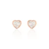 Boucles D'oreilles Puces Kadidjatou Or Rose Oxyde De Zirconium
