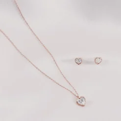 Boucles D'oreilles Puces Kadidjatou Or Rose Oxyde De Zirconium