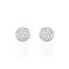 Boucles D'oreilles Puces Kristin Or Blanc Diamant