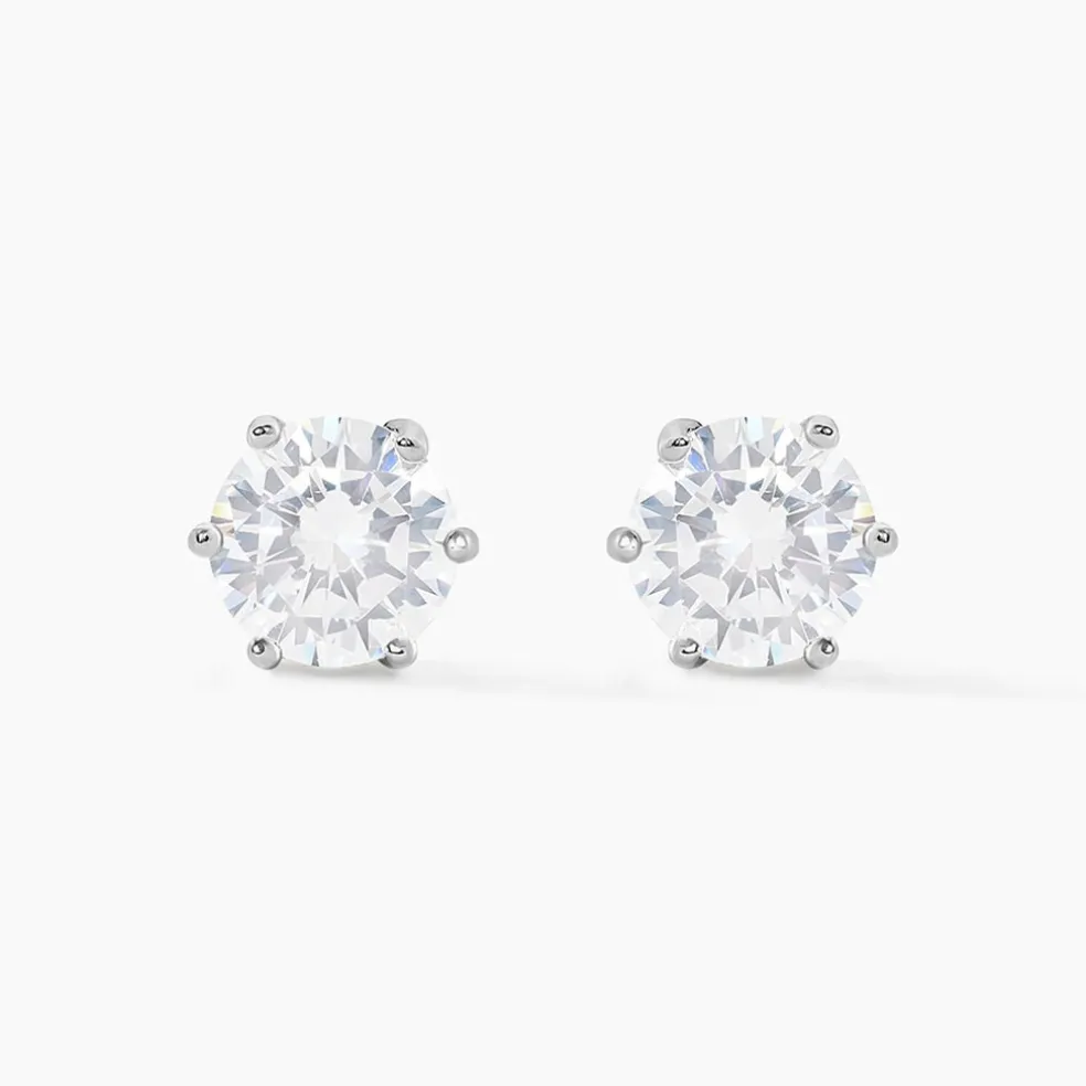 Boucles D'oreilles Puces Kylianna Argent Blanc Oxyde De Zirconium