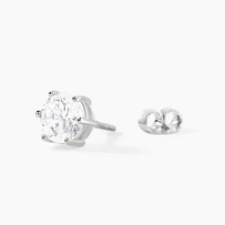 Boucles D'oreilles Puces Kylianna Argent Blanc Oxyde De Zirconium