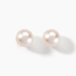 Boucles D'oreilles Puces Kesya Or Jaune Perle De Culture