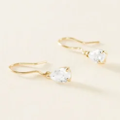 Boucles D'oreilles Puces Kalyne Or Jaune Oxyde De Zirconium