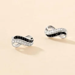 Boucles D'oreilles Puces Liraz Argent Blanc Oxyde De Zirconium