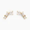 Boucles D'oreilles Puces Lizaveta Or Jaune Oxyde De Zirconium