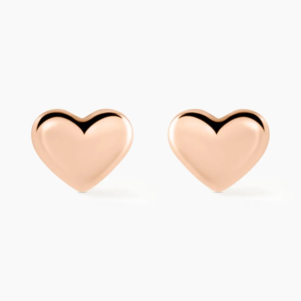 Boucles D'oreilles Puces Lison Or Rose