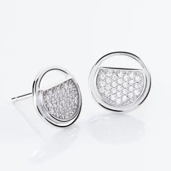 Boucles D'oreilles Puces Laetizia Clara Argent  Oxyde De Zirconium