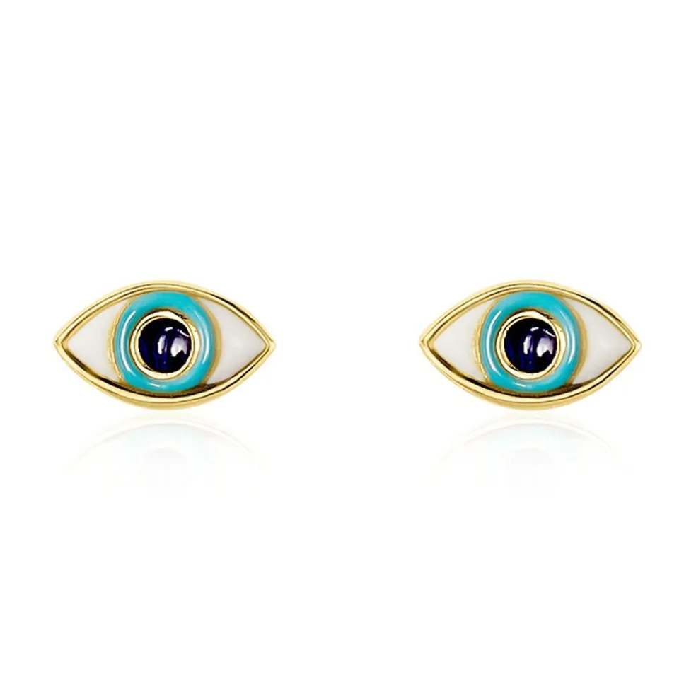 Boucles D'oreilles Puces Look At Me Or Jaune