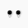 Boucles D'oreilles Puces Lonna Argent Blanc Verre Oxyde De Zirconium
