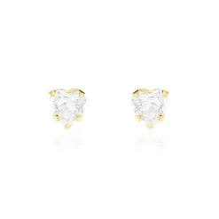 Boucles D'oreilles Puces Leidi Or Jaune Oxyde De Zirconium