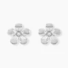 Boucles D'oreilles Puces Locmae Argent Blanc