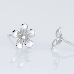 Boucles D'oreilles Puces Locmae Argent Blanc