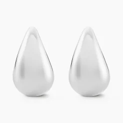 Boucles D'oreilles Puces Lipa Acier Blanc
