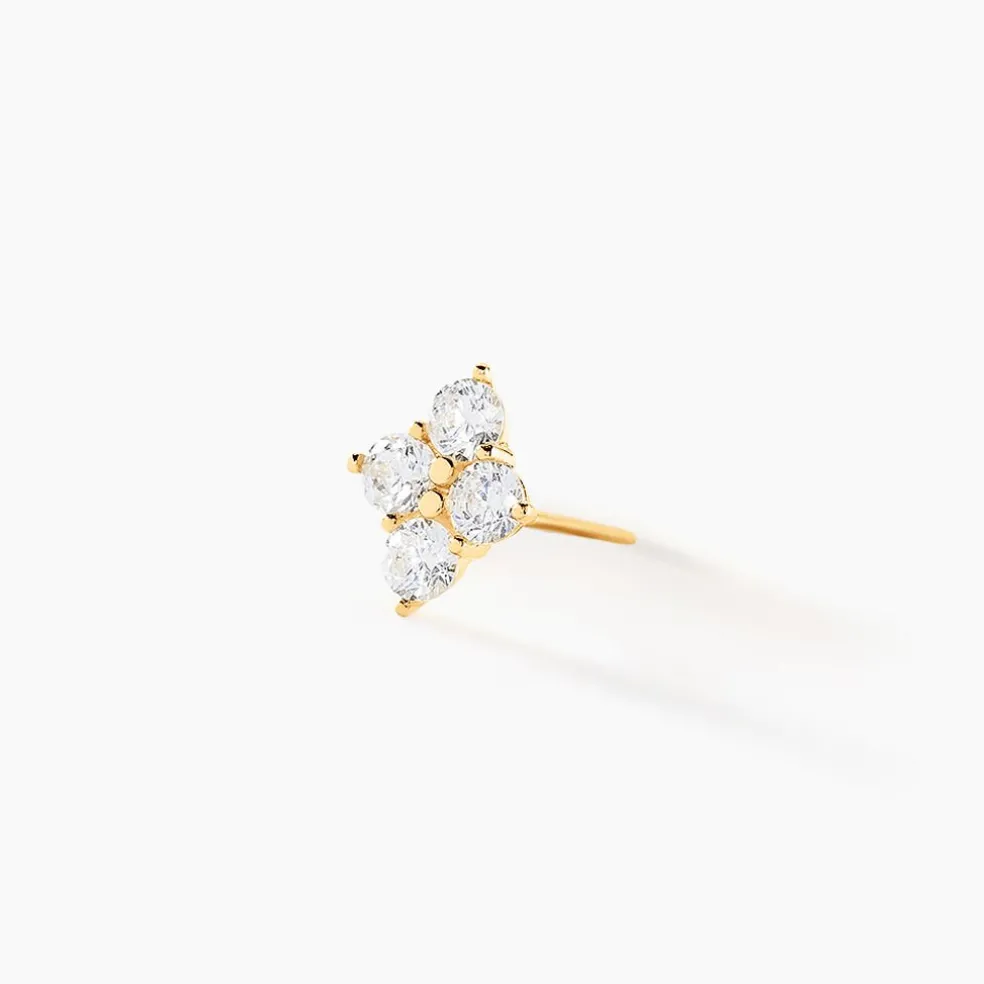 Boucles D'oreilles Puces Margh Or Jaune Oxyde De Zirconium