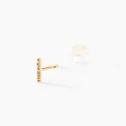 Boucles D'oreilles Puces Marcellus Or Jaune Diamant